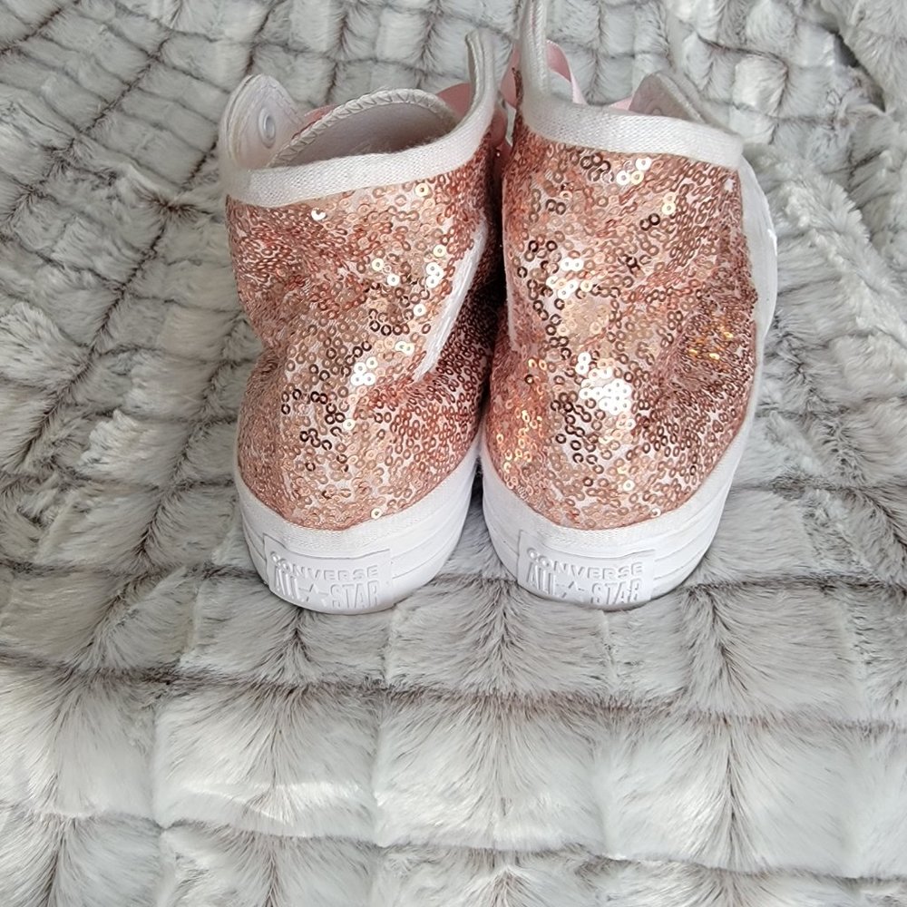 Pink Sequined Converse - image 4